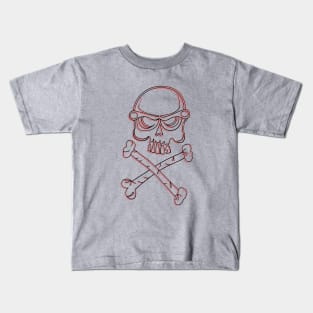 No Passage Skull Crossbones Danger Warning Hazard Bones Risk Kids T-Shirt